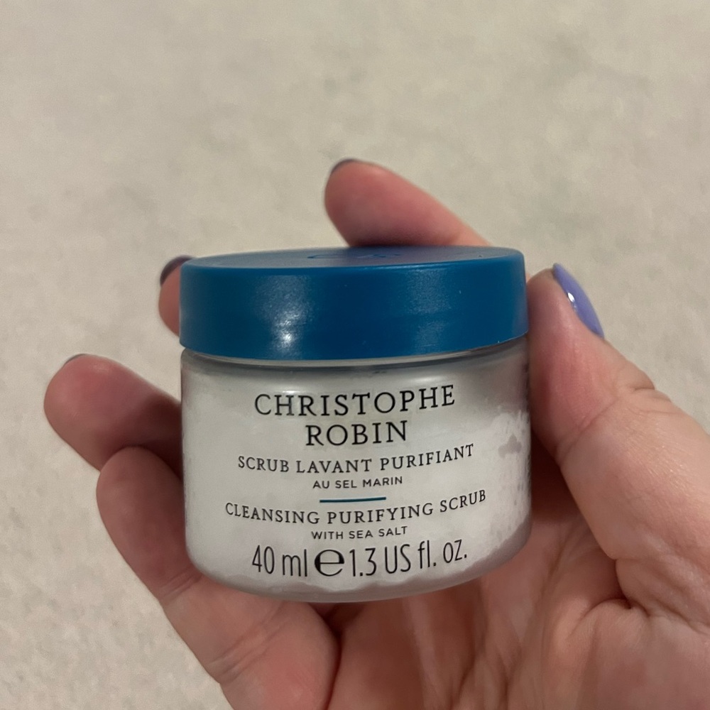 christophe robin cleansing purifying scrub with sea salt 40 ml Brand New Hair